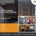 House for rent in Covent Garden, East Bank Demerara