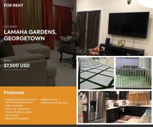 Home for rent in Lamaha Gardens, Georgetown
