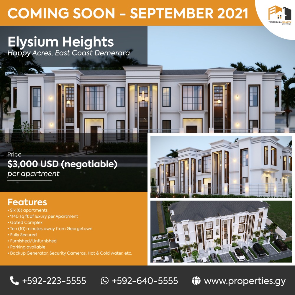 Apartment for rent in East Coast Demerara, Guyana DRI