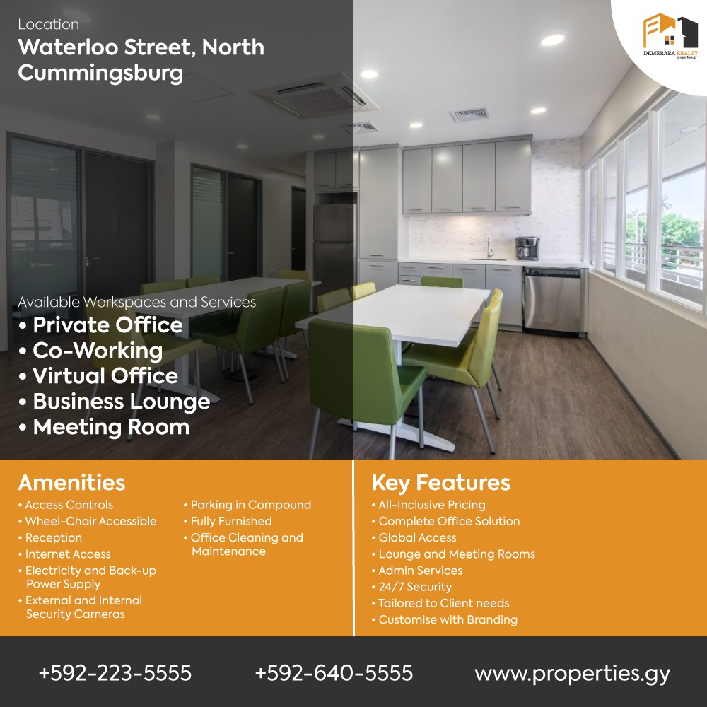 Office space for short term rent in Guyana DRI