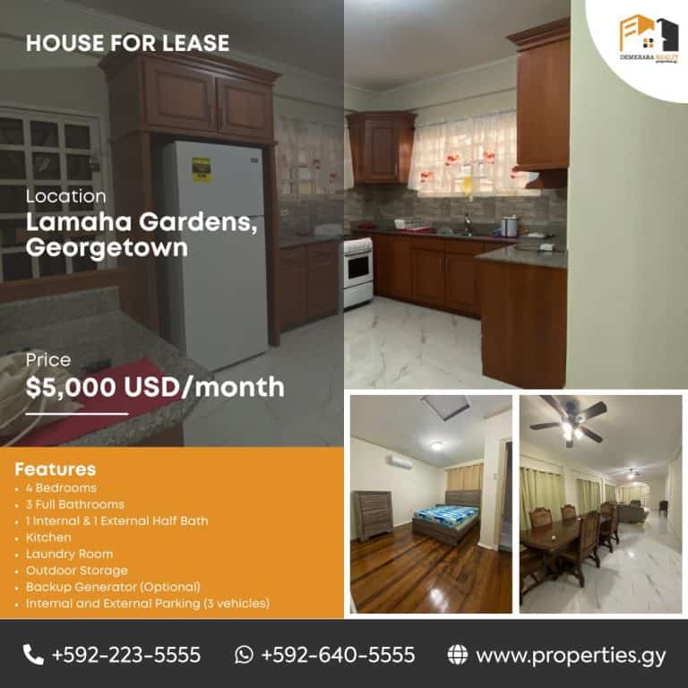 Real Estate Guyana Properties for Sale and Rent Demerara Realty