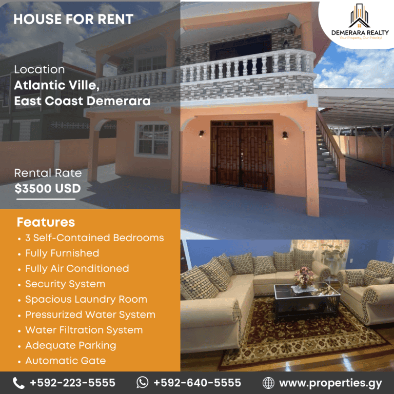 Real Estate Guyana Properties for Sale and Rent Demerara Realty